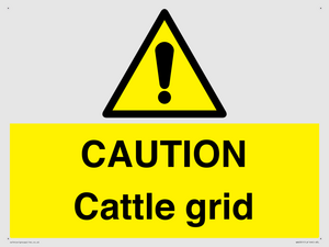 CAUTION Cattle grid